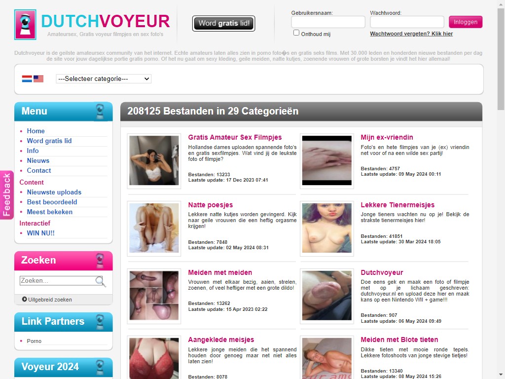 Dutch Voyeur - Amateursex, Gratis voyeur filmpjes en sex foto's