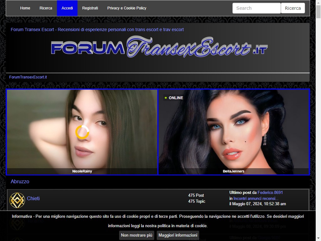 ForumTransexEscort.it - Forum per recensioni di incontri personali con transex escort