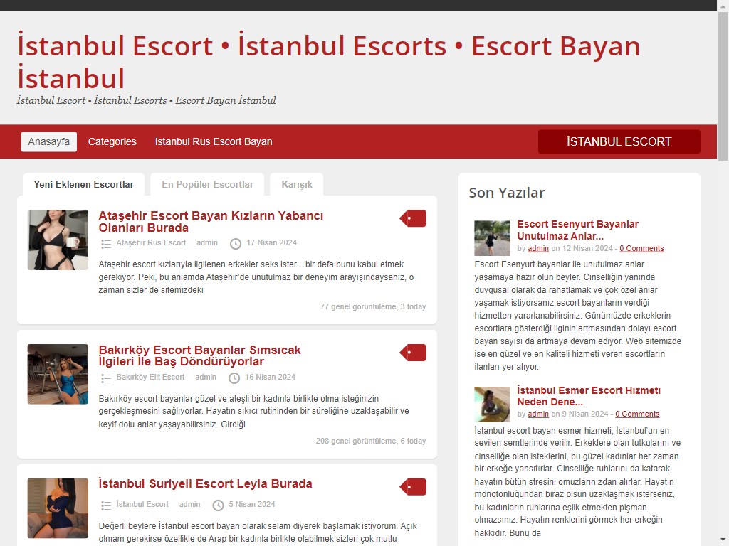 İstanbul Escort • İstanbul Escorts • Escort Bayan İstanbul