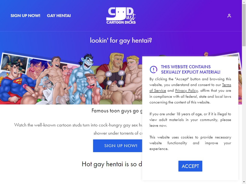 Just Cartoon Dicks - Gay Toon Porn, Sex Comics & New Hentai XXX