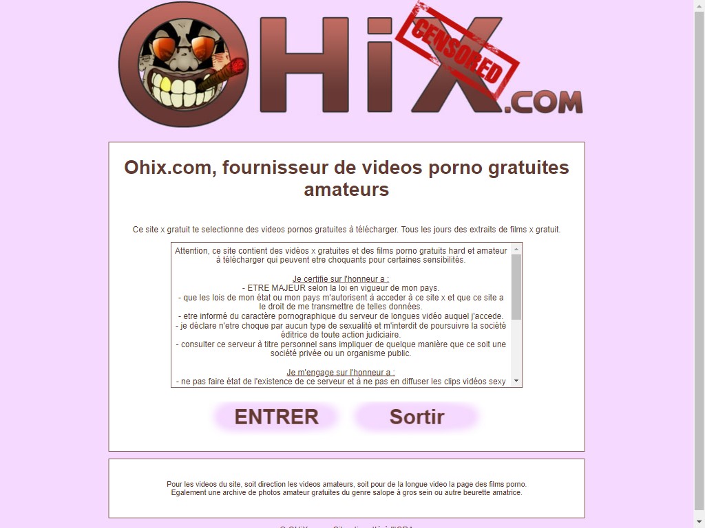 OHiX.COM : Video porno, extrait x gratuit, telecharger film sexe