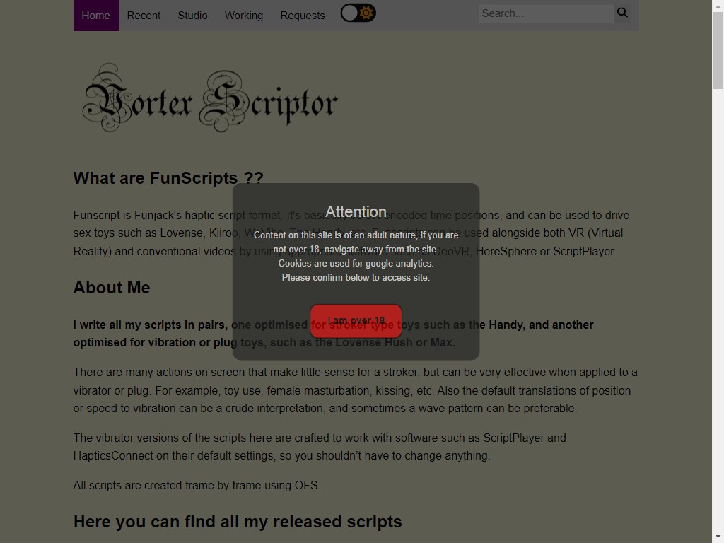 VortexScriptor Script Status